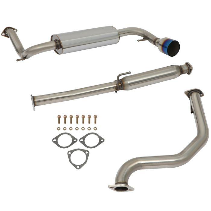 Honda CRX 1.5L catback exhaust installed underbody view