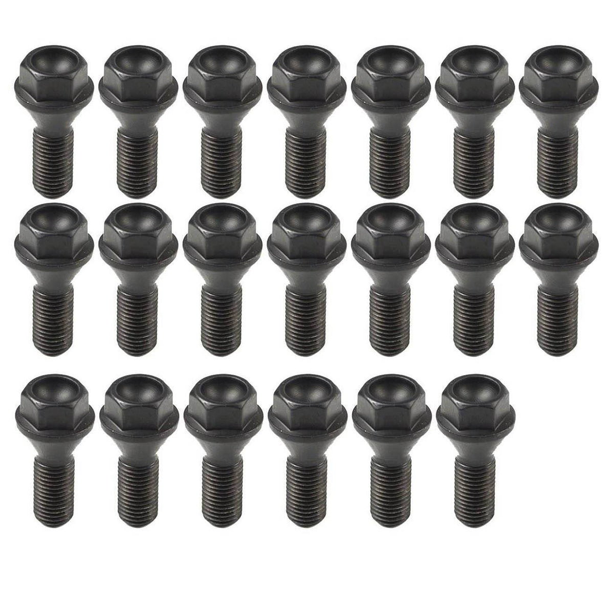 20-piece wheel lug bolt set, 12x1.5mm, for BMW E46, E90, E39, E60 and E53