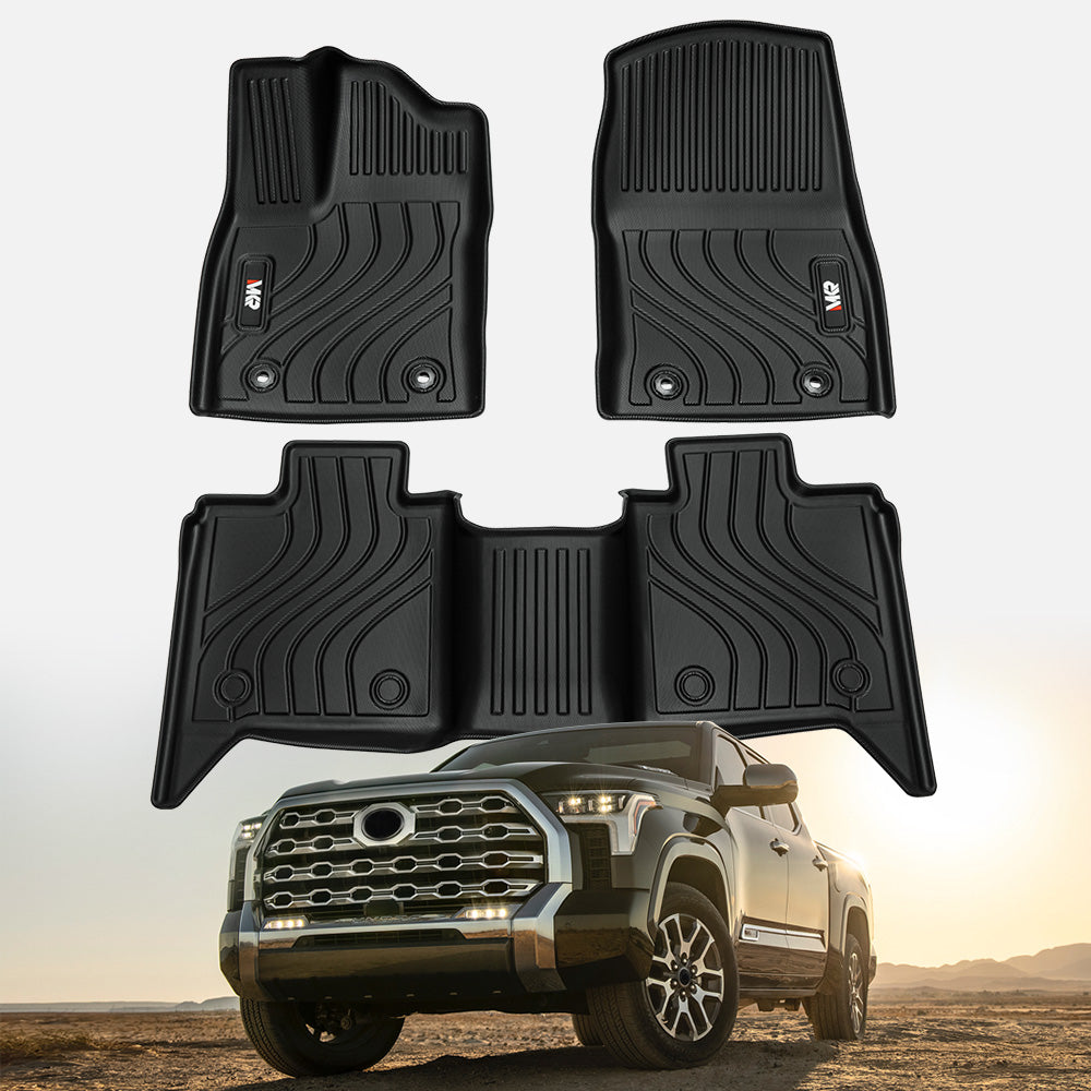 All-weather TPE floor liner set for 2022-2025 Toyota Tundra CrewMax cab
