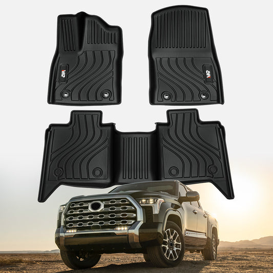 All-weather TPE floor liner set for 2022-2025 Toyota Tundra CrewMax cab