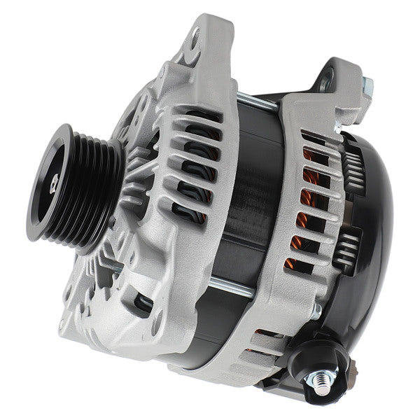 Rear housing of the direct-fit alternator showing amperage rating