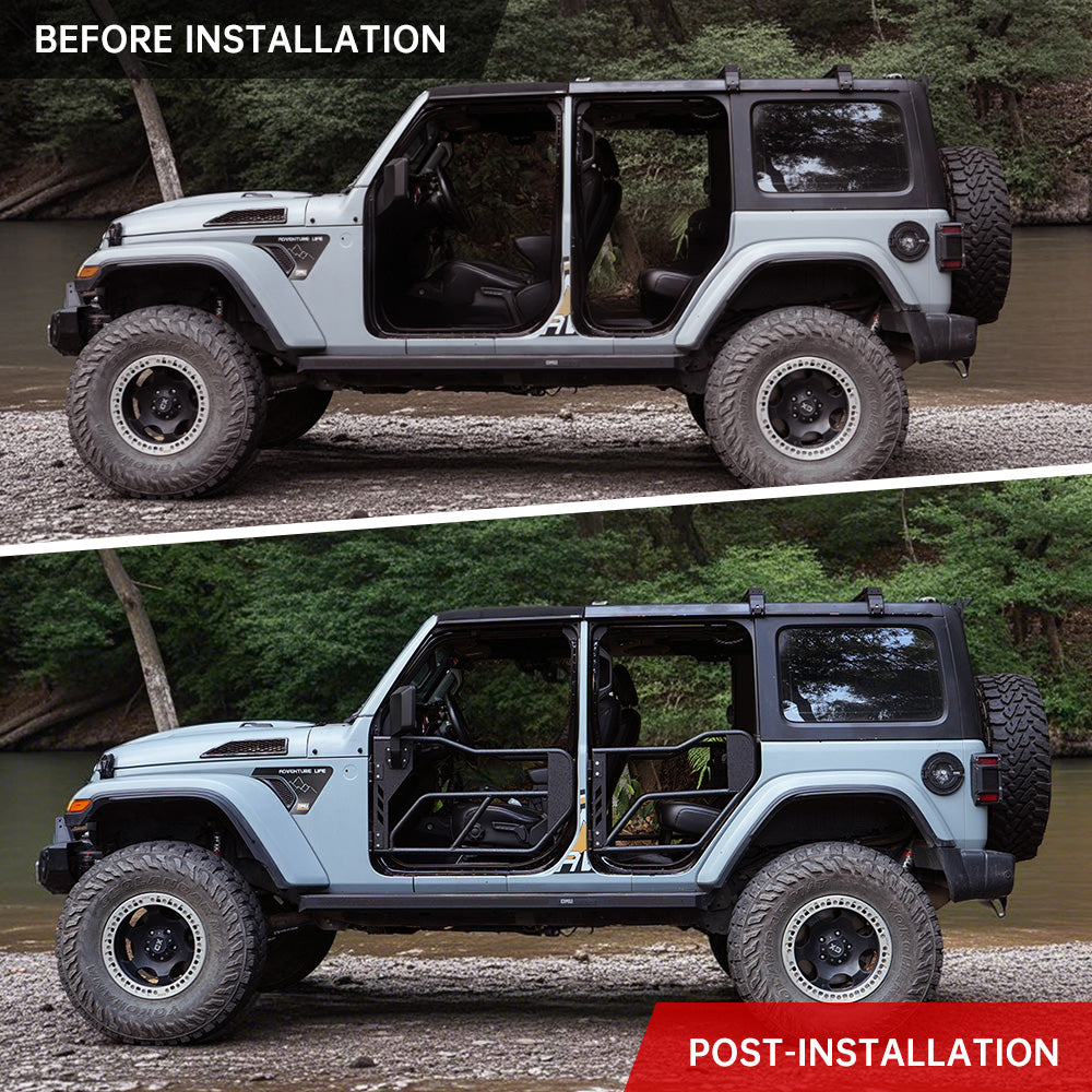 Jeep Wrangler JLU 4-door tube door set