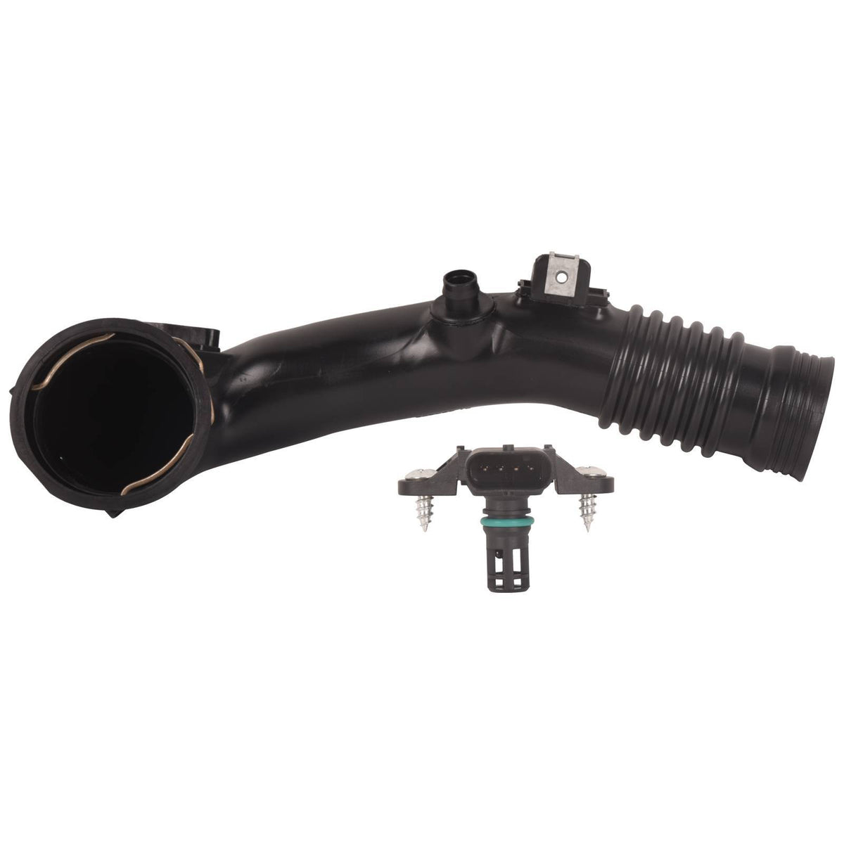 Air turbocharger pipe hose rear duct with sensor for BMW 535i, 640i, 740i, X5 and X6