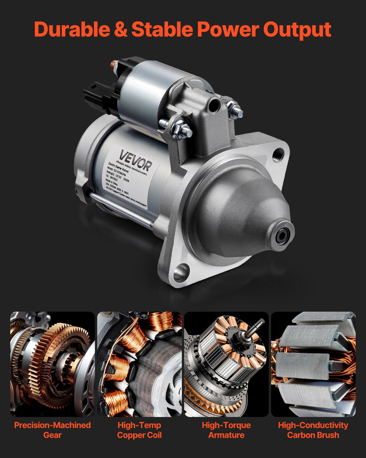 OE 17922 starter motor for BMW 3.0L applications