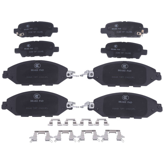 Front and rear ceramic brake pads for Nissan Pathfinder, Murano and Infiniti QX60, OE P1649