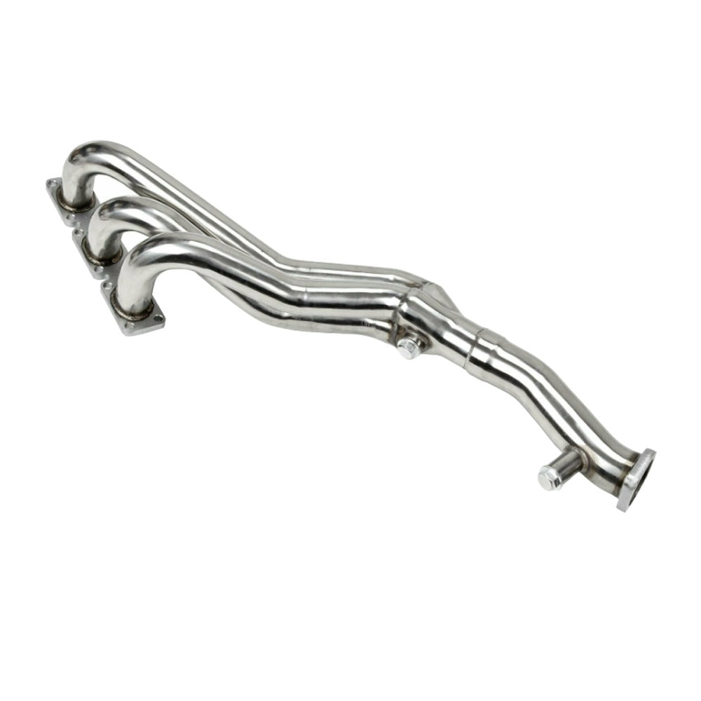BMW E39 exhaust header installed on inline-six engine