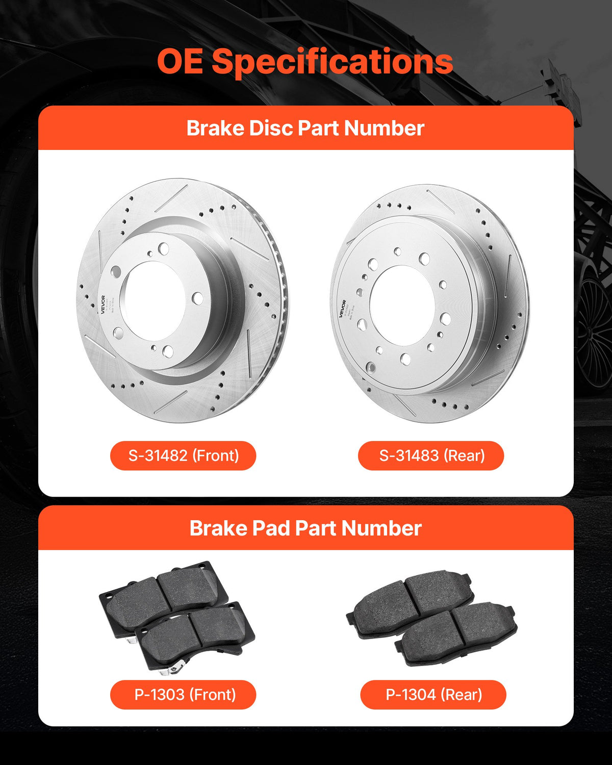Brake pad clips and hardware included in kit