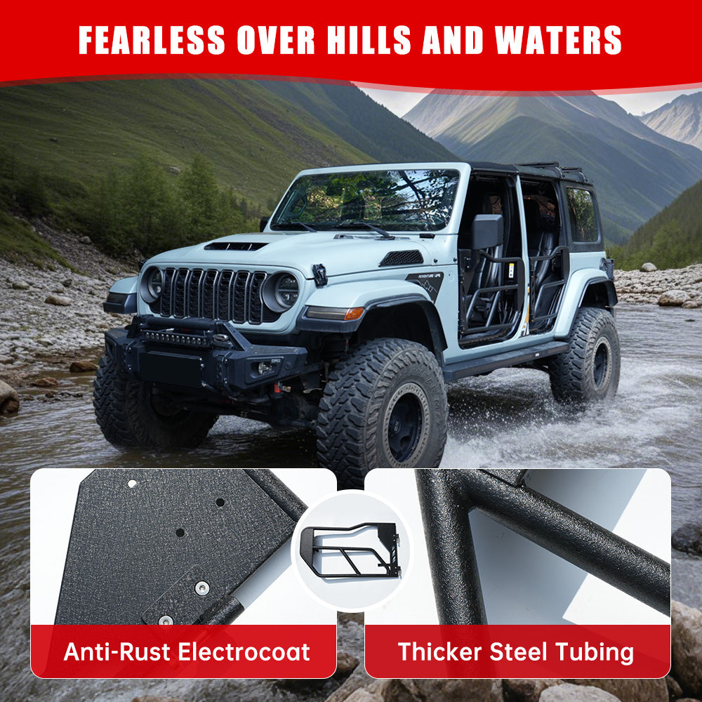 Jeep Wrangler tube doors open-air off-road driving