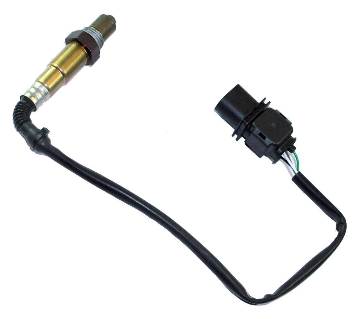 Audi A4 A6 oxygen sensor mounting thread and sensor tip close-up