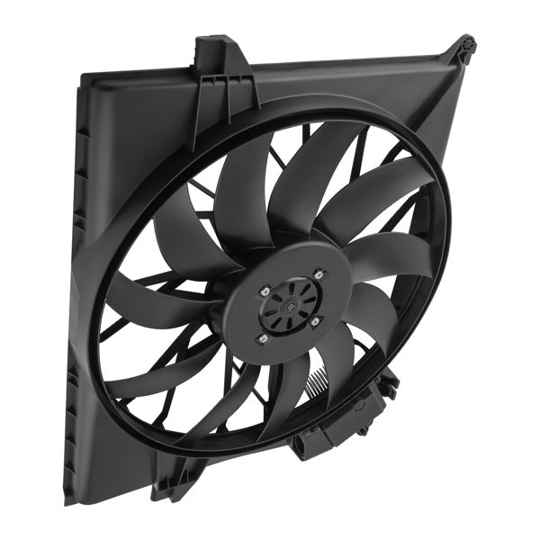 Mercedes GL450 cooling fan assembly installed in engine bay position