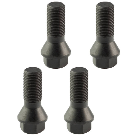 Black wheel lug bolts M14x1.25 for BMW X5, X6 and 328i