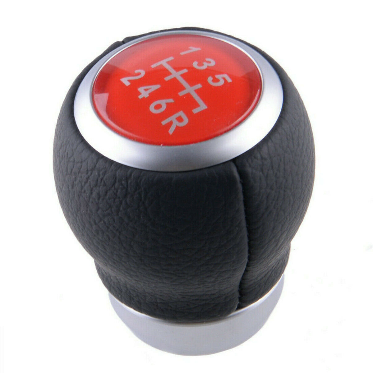 6-speed shift knob with ABS PU leather for 2009-2018 Subaru Impreza WRX STI