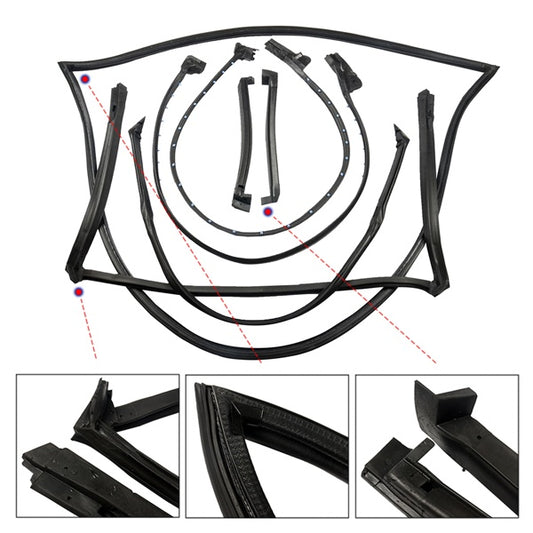 Full weatherstrip seal kit for Chevrolet Corvette 5.7L V8, 1984-1996