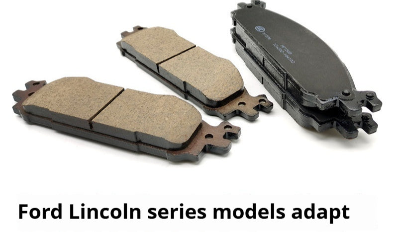 Ceramic brake pad friction surface close-up