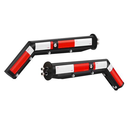 Heavy-duty spring-loaded mud flap hangers for semi trucks with 1-1/8 inch bolt spacing