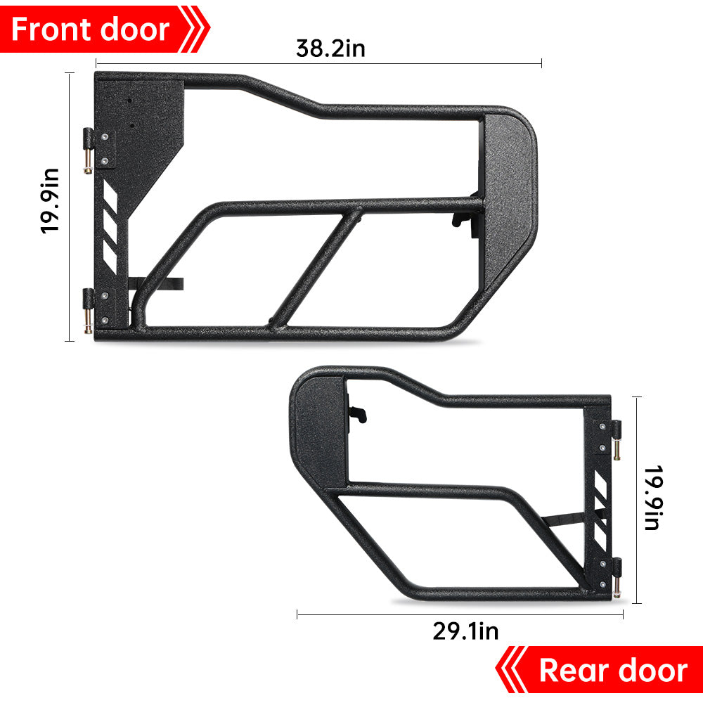 Jeep Wrangler JL Gladiator JT tube door set packaging
